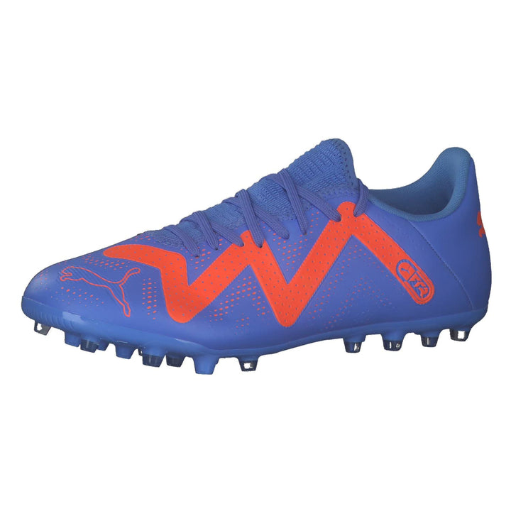 PUMA Herren Future Play Mg Fussballschuh, 42 EU Blue Glimmer Puma White Ultra Orange
