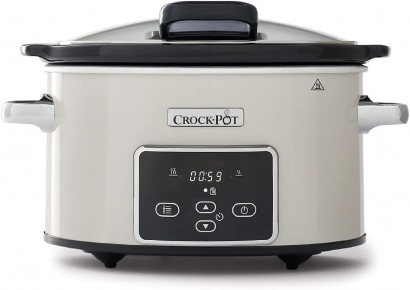 Crock-Pot Digital-Schongarer Slow Cooker mit Scharnierdeckel | einstellbare Garzeit | 3,5 Liter (3-4