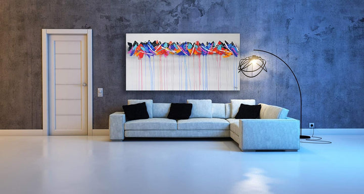 Monica Mirafiori I 100% HANDGEMALT I Gemälde Evolution 100x50cm | Gemälde Handgemalt | Acrylgemälde