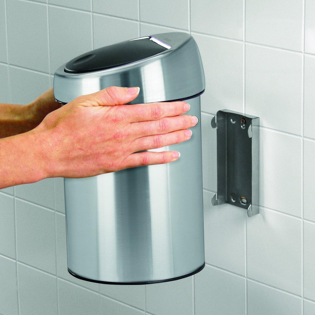 Brabantia Touch Bin 3L mit Kunststoffeinsatz - Matt Steel Fingerprint Proof 3 Liter Matt Steel Finge