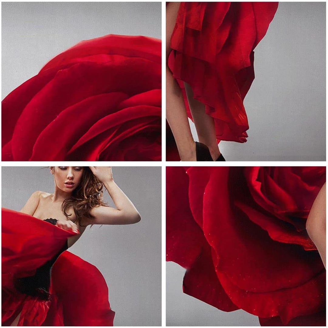 Bilder auf Leinwand 55x100cm Leinwandbild mit Rahmen Karneval Kleidung Kultur Tänzerin Gross Wanddek