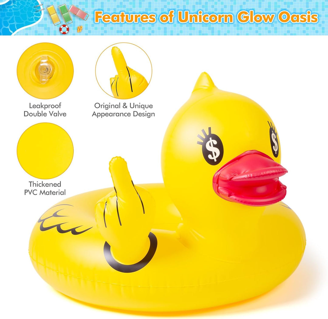 Float Joy Ente Aufblasbare Schwimmtier für den Pool Schwimmring Verdickte Schwimmreifen Erwachsene G