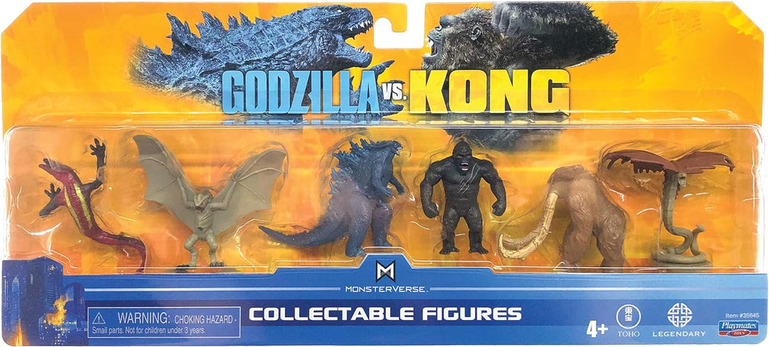 Monsterverse Godzilla vs Kong 5 cm Mini Monster 6er-Pack, Mini Monster 6er-Pack