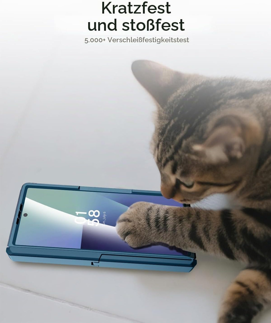 Miimall Kompatibel mit Samsung Galaxy Z Fold 7 Hülle mit Ständer, [Zwei Flexibel Stand] [Eingebauter