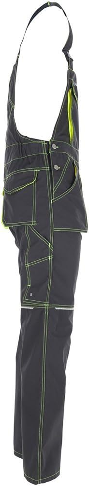 Planam Grösse 62 Unisex Basalt Neon Latzhose anthrazit gelb Modell 6230 Anthrazit/Gelb 62, Anthrazit