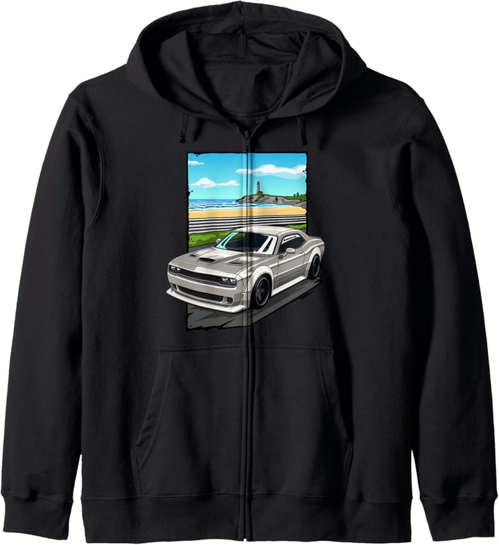 Car Guy Challenger Hellcat 707 Kapuzenjacke