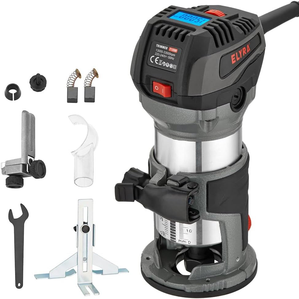 Elyra Elektrischer Handoberfräser 710W mit LCD-Display