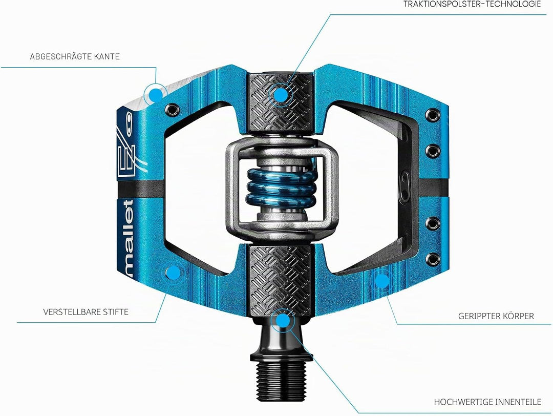 Crankbrothers Mallet Enduro Pedal Einheitsgrösse Frühlingsblau / Blau, Einheitsgrösse Frühlingsblau