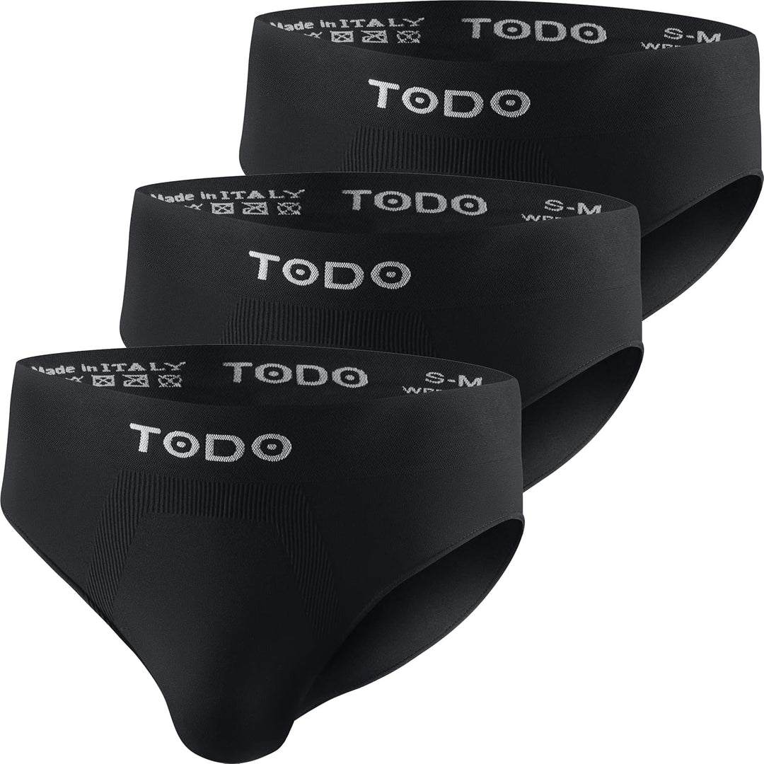 TODO Elastisch Sport Herren Slip (3er Pack) Atmungsaktiv Sportunterwäsche, Unterhosen Männer Slip oh