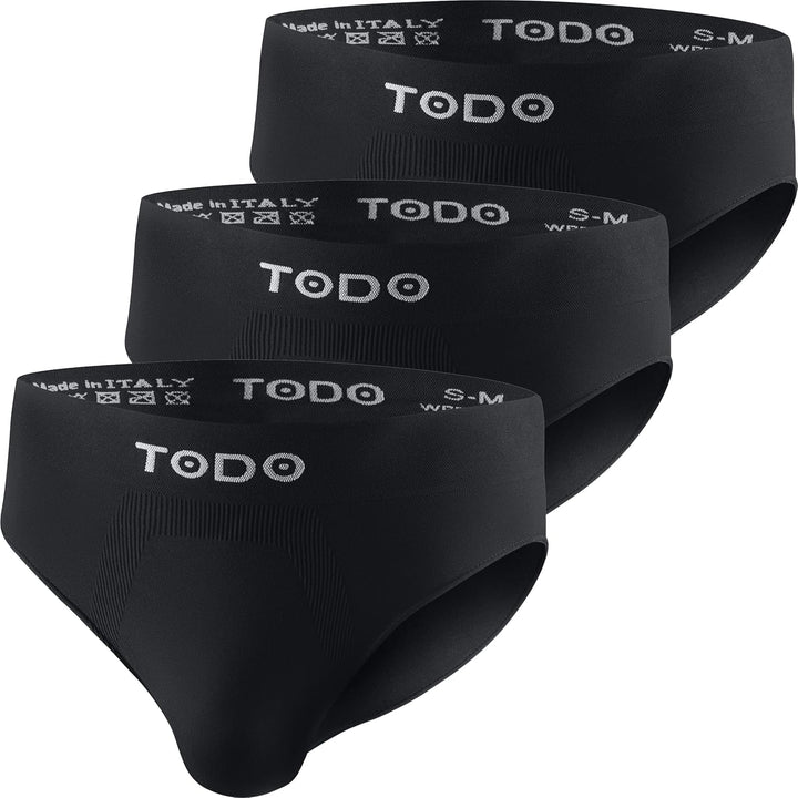 TODO Elastisch Sport Herren Slip (3er Pack) Atmungsaktiv Sportunterwäsche, Unterhosen Männer Slip oh
