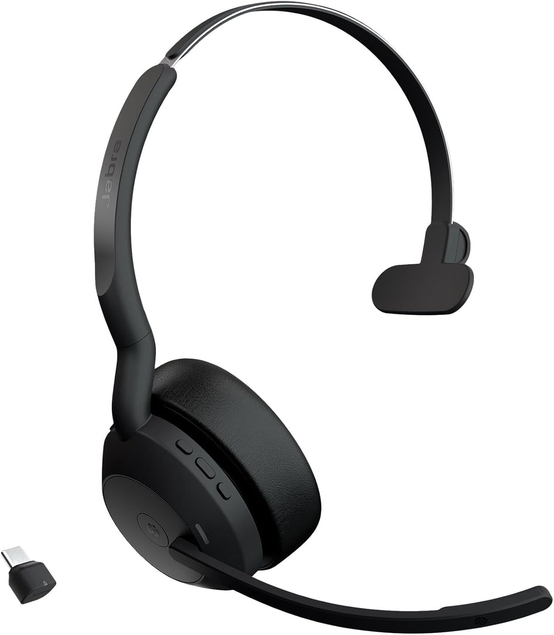 Jabra Evolve2 55 - schnurloses Mono-Headset mit Jabra Air Comfort - Mikrofone mit Geräuschunterdrück
