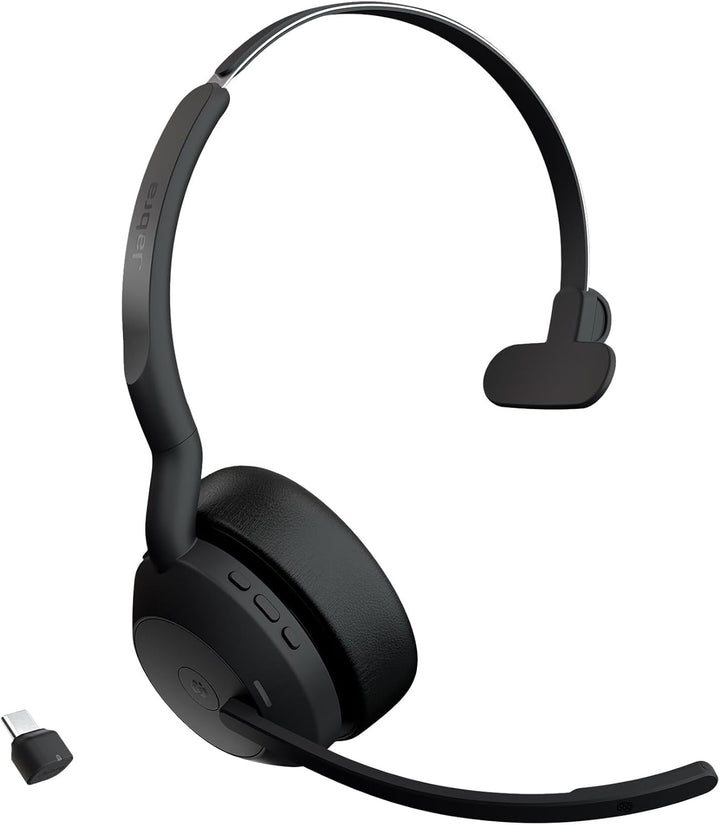 Jabra Evolve2 55 - schnurloses Mono-Headset mit Jabra Air Comfort - Mikrofone mit Geräuschunterdrück