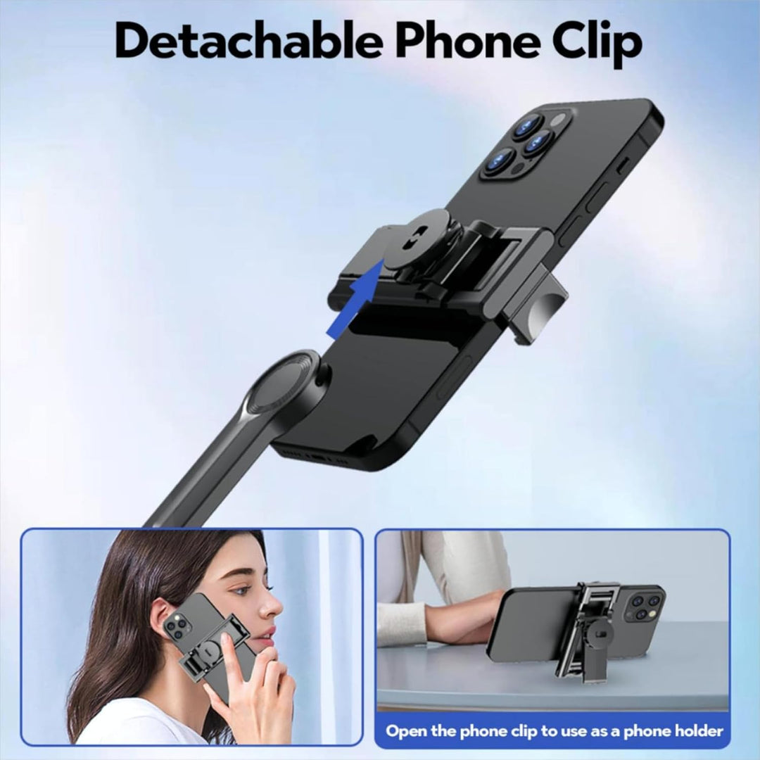 Fotopro Handy Stativ, Mini Flexibles ausziehbares Stativ Stand mit Verlängerungsstange Kompatibel mi