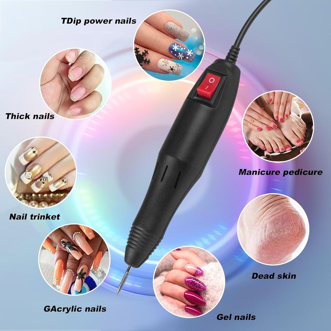 Elektrisch Nagelfräser und Nagelfeile Set 20000 u/min Maniküre & Pediküre für Nagelstudio und Persön