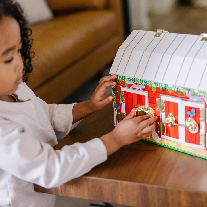Melissa & Doug Verriegelungsscheune | entwicklungsförderndes Spielzeug | motorische Fähigkeiten | Pr