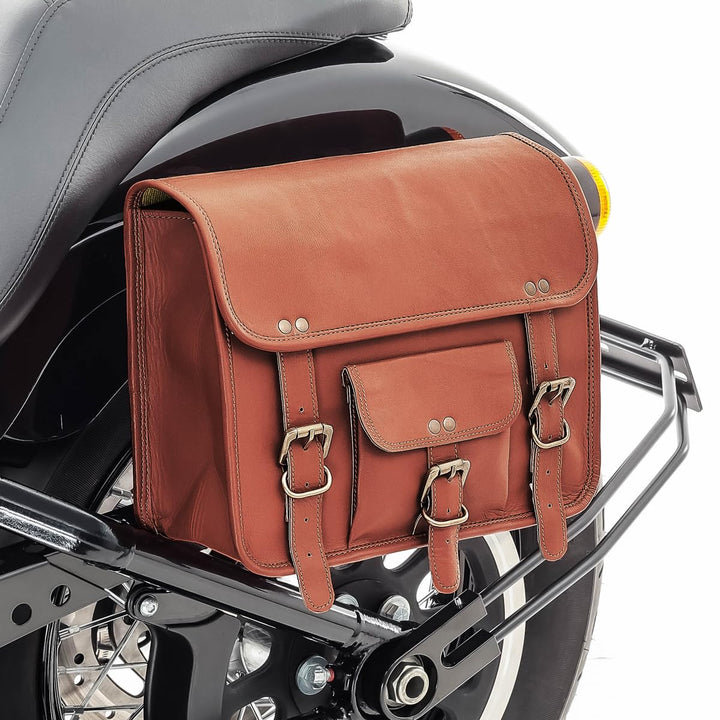 Craftride Motorrad Satteltasche SV1 Vintage Tasche 8 l braun