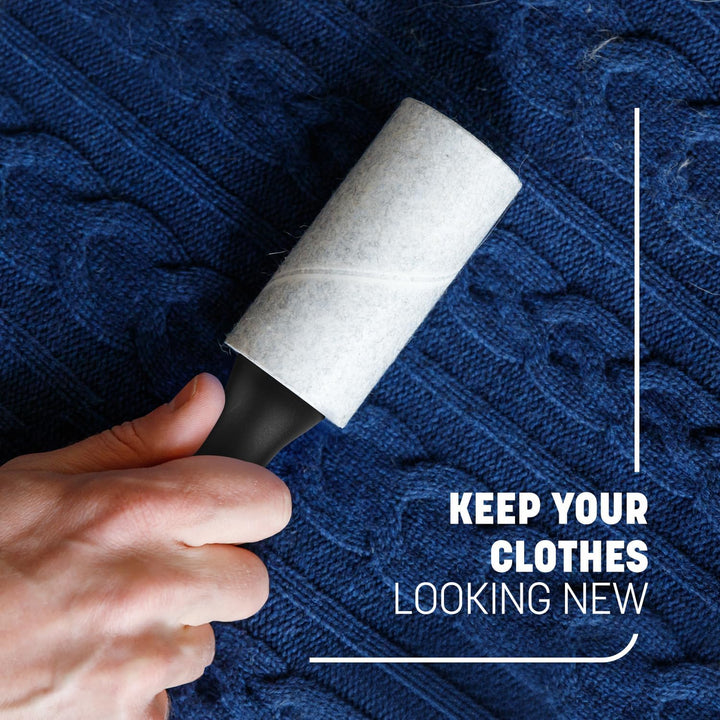 KEPLIN Fusselroller+4 Nachfüllköpfe entfernen einfach und schnell Tierfell, Haare, Staub und Flusen