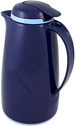 Helios 2934-008 Wave Push Kunststoff-Isolierkanne, 1 Liter, dunkelblau, Dunkelblau