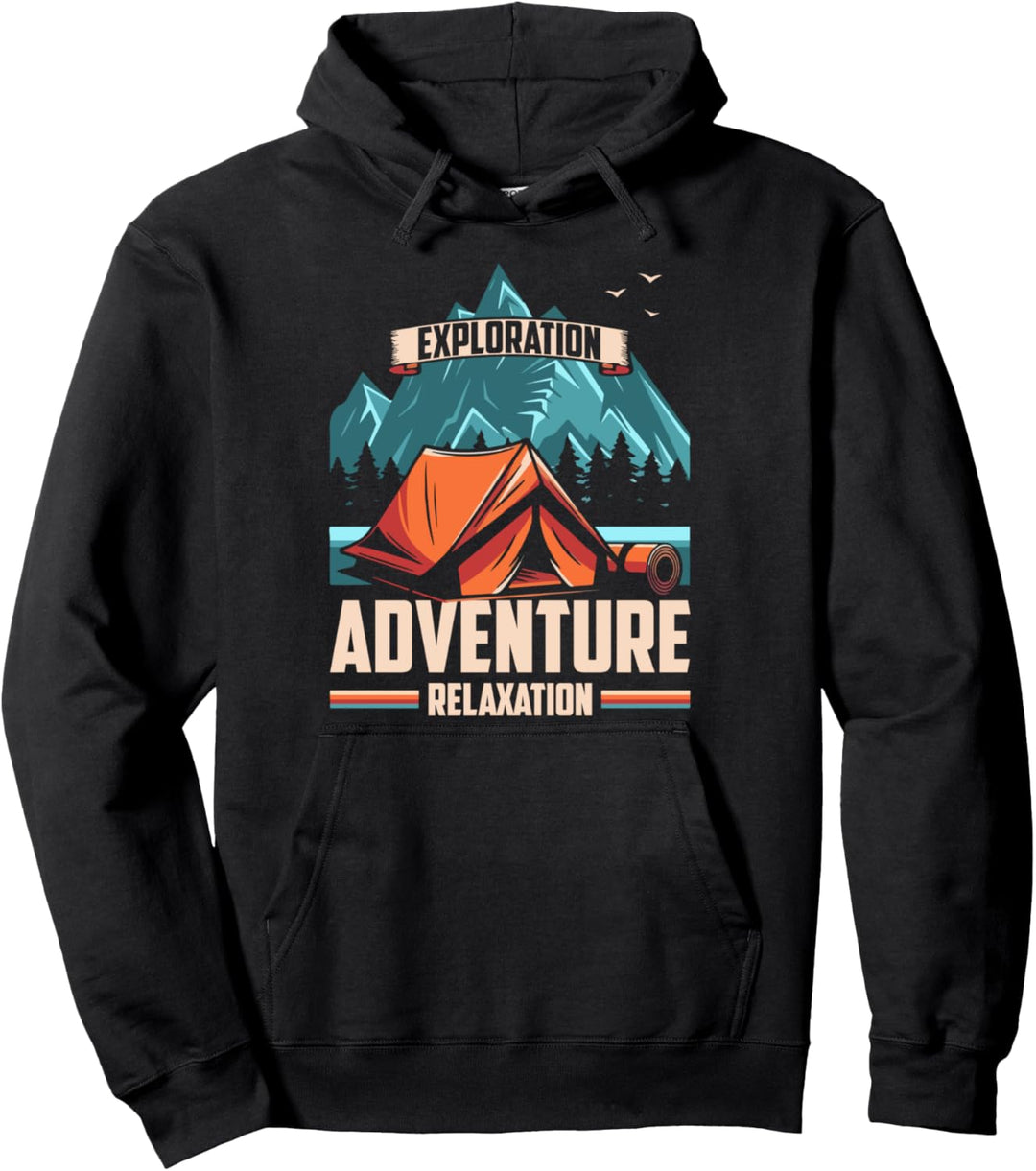 Entdeckung Abenteuer Entspannung Camping Wandern Pullover Hoodie