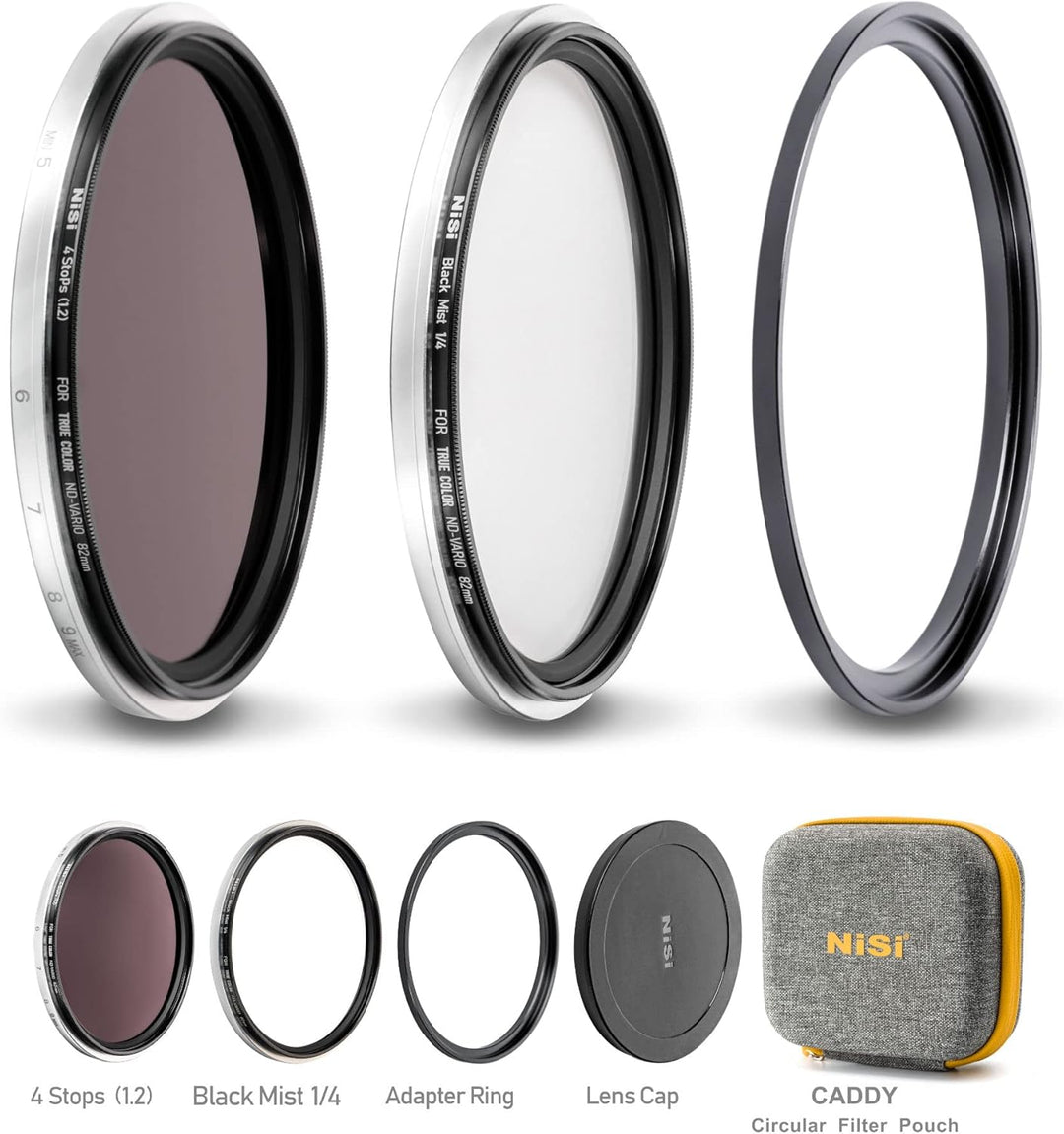 NiSi 95mm Swift Add on Kit - ND16 (1,2) 4 Blenden Neutral-Graufilter + Black Mist 1/4 Diffusion Effe