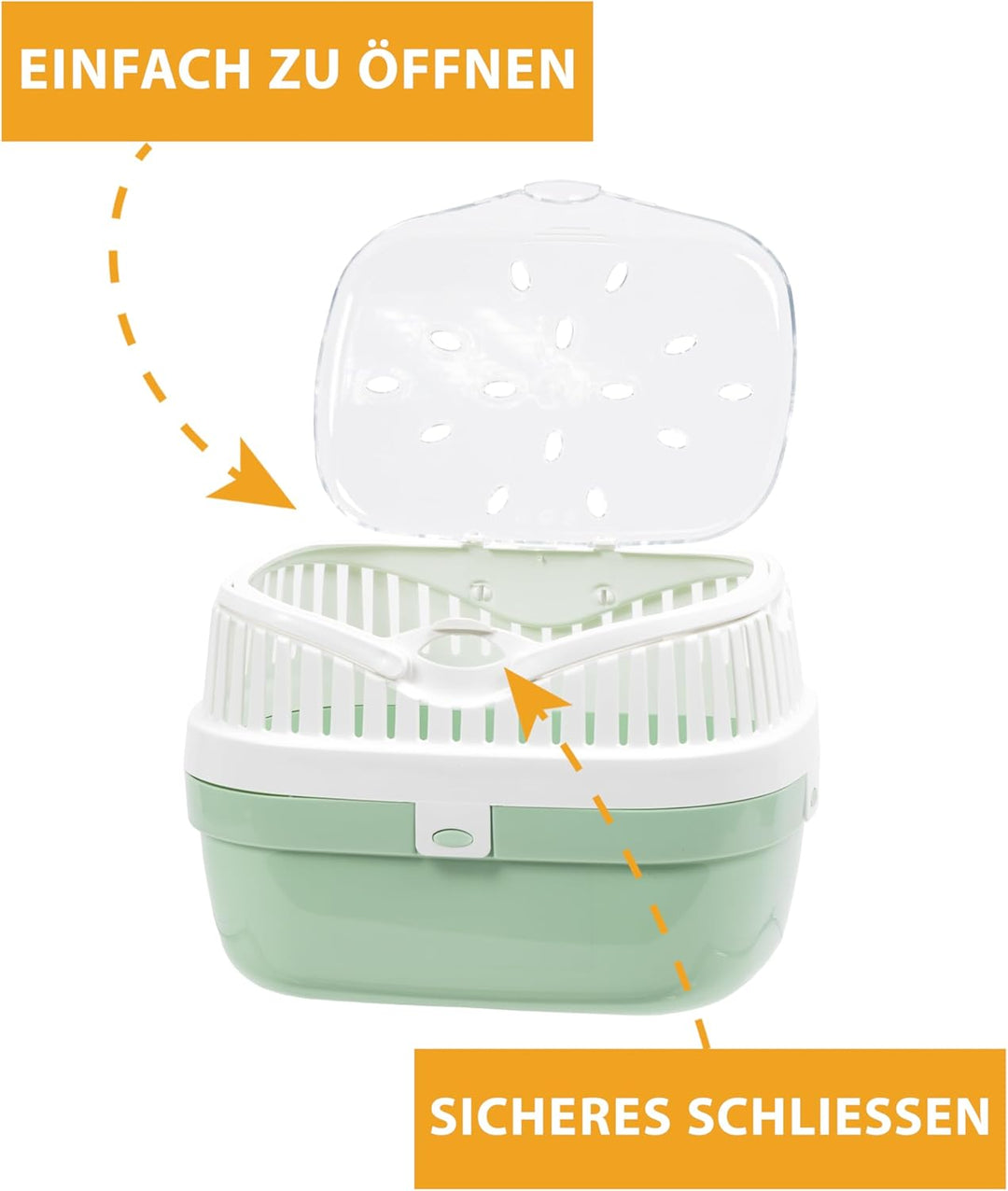 Ferplast Transportbox für Hamster und andere kleine Nagetiere Aladino Medium Reisekäfig für Hamster,