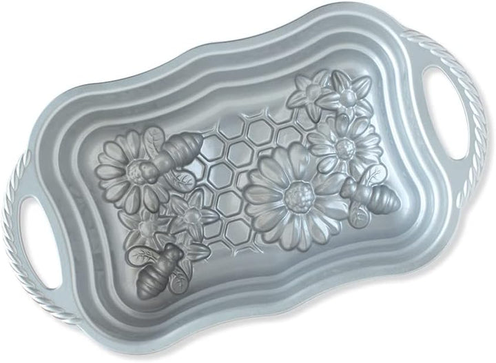 Nordic Ware Honeycomb Kastenform | Original Aluguss Gugelhupfform | Gugelhupfform mit Bienenmuster |