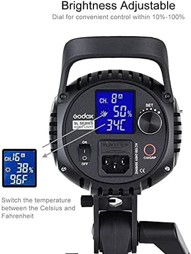 Godox SL-60W SL60W 60W 5600K Weiss LED Videoleuchte mit Deutsches Bedienungsanleitung für Videoaufze
