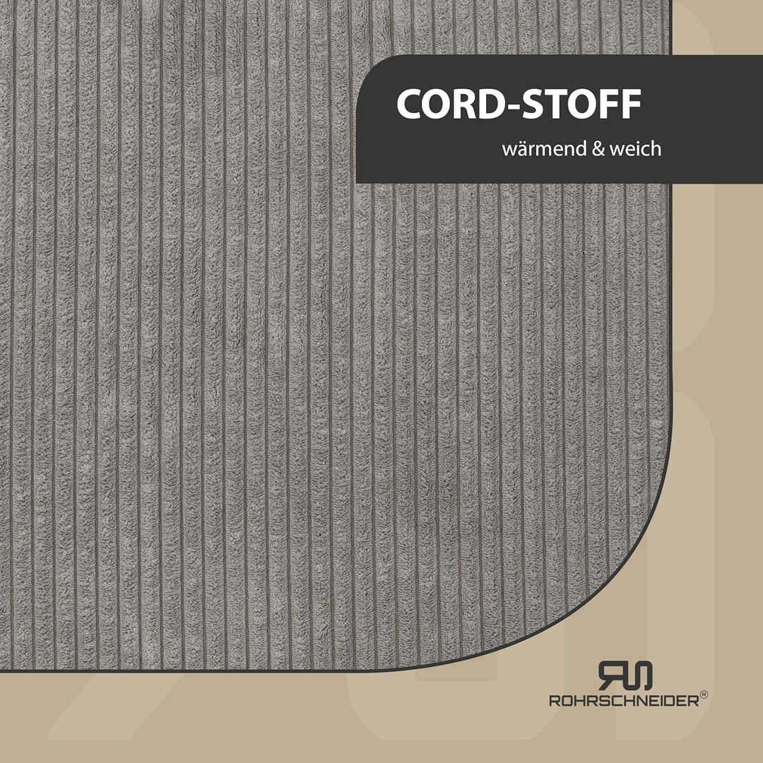 Rohrschneider Katzenbett Cordstoff mit Spielkugelset (Grau, feiner Cordstoff) Grau feiner Cordstoff,