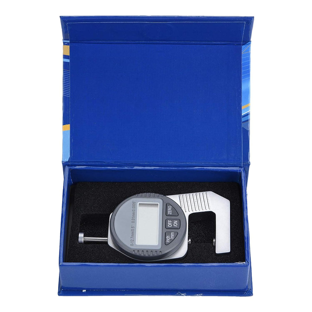 Dickenmessgerät, Digital Thickness Gauge Flat Measure Head Precise LCD Display Readout Percentage El
