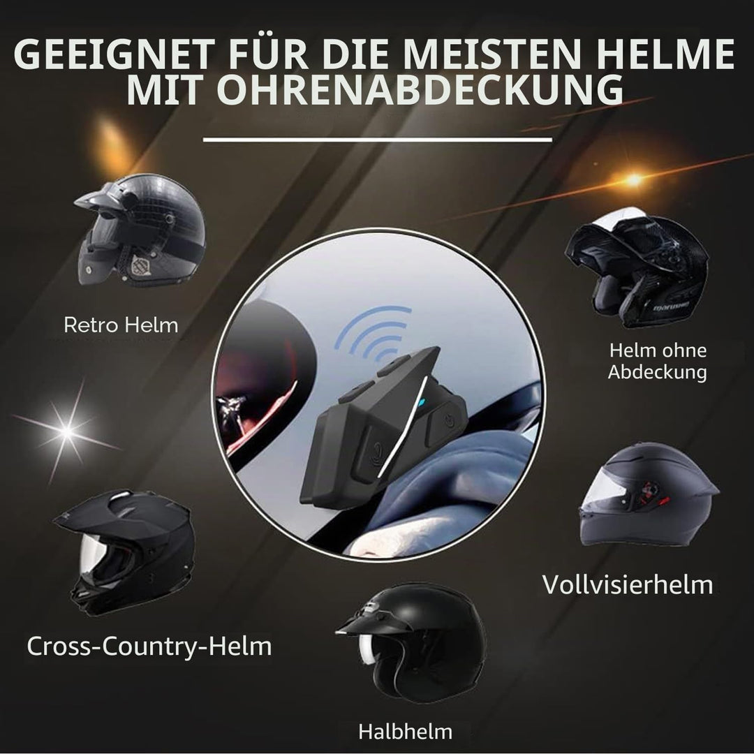 OBEST Motorrad Helm Headset, Motorrad Bluetooth Headset mit BT5.0, Kopfhörer Helm für Musik Lautspre