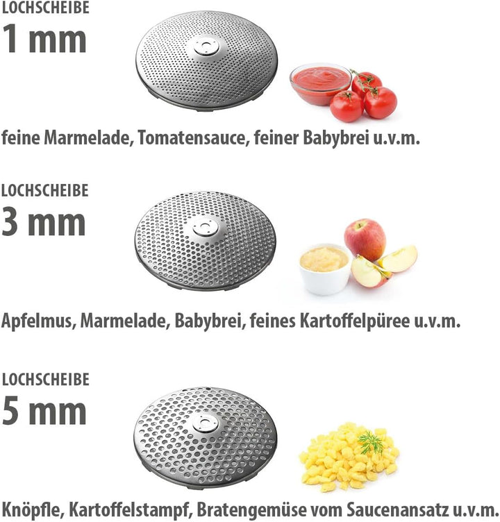 Küchenhelfer Set: GEFU Passiergerät Flotte Lotte® & GEFU Einfülltrichter VERSARE - manuelle Edelstah