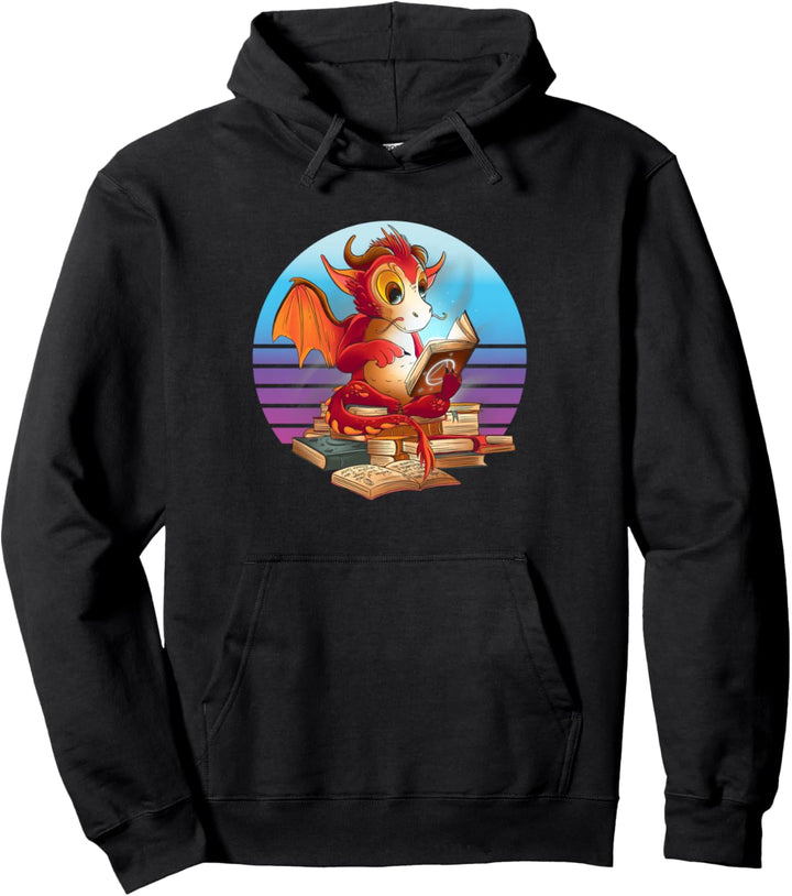 Buchleser Fantasy Dragon Bookworm World Book Day Pullover Hoodie