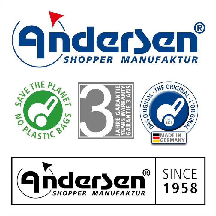 ANDERSEN Einkaufstrolley - Royal Shopper Senta grau 49 L einkaufen, Einkaufshilfe, wasserdicht, Alum