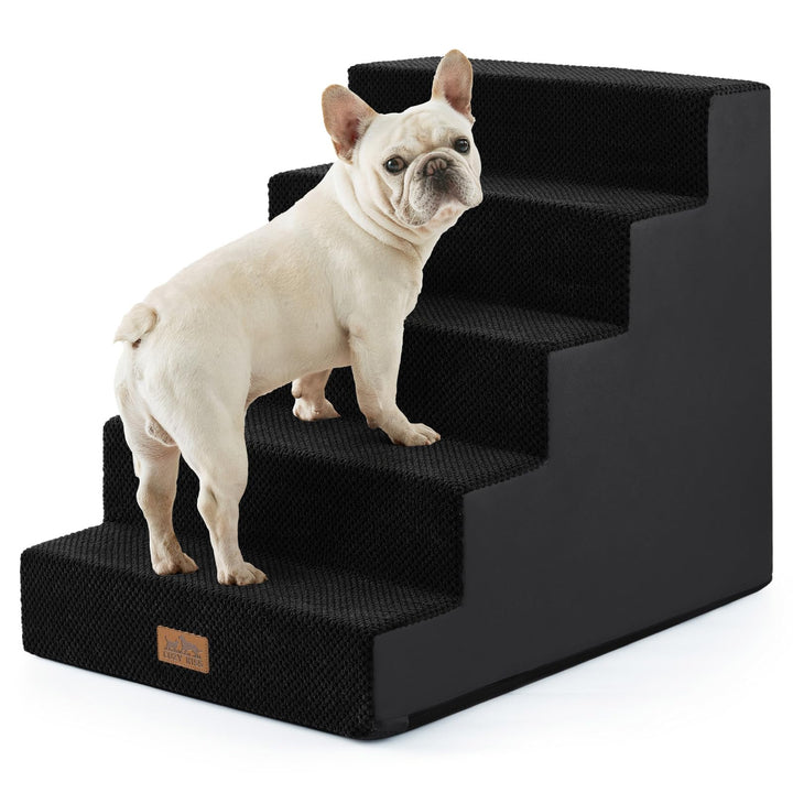 Hundetreppe für Kleine Hunde, 5 Stufen Breiter Haustiertreppe für Bett Couch Auto, 60cm Hoch Hochdic