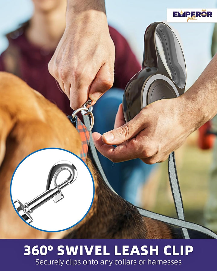 Emperor Pets GY26 einziehbare Hundeleine, für grosse Hunde, bis zu 50 kg, robuste Hundeleine, einzie