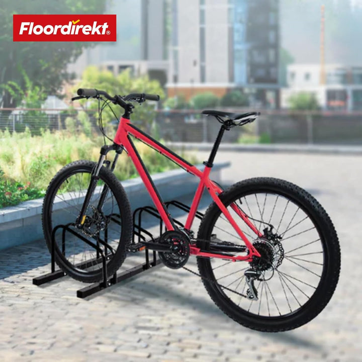 Floordirekt Fahrradständer für 3 Fahrräder mit Reifenbreiten bis 55 mm Eisen Fahrradhalter Aufstells