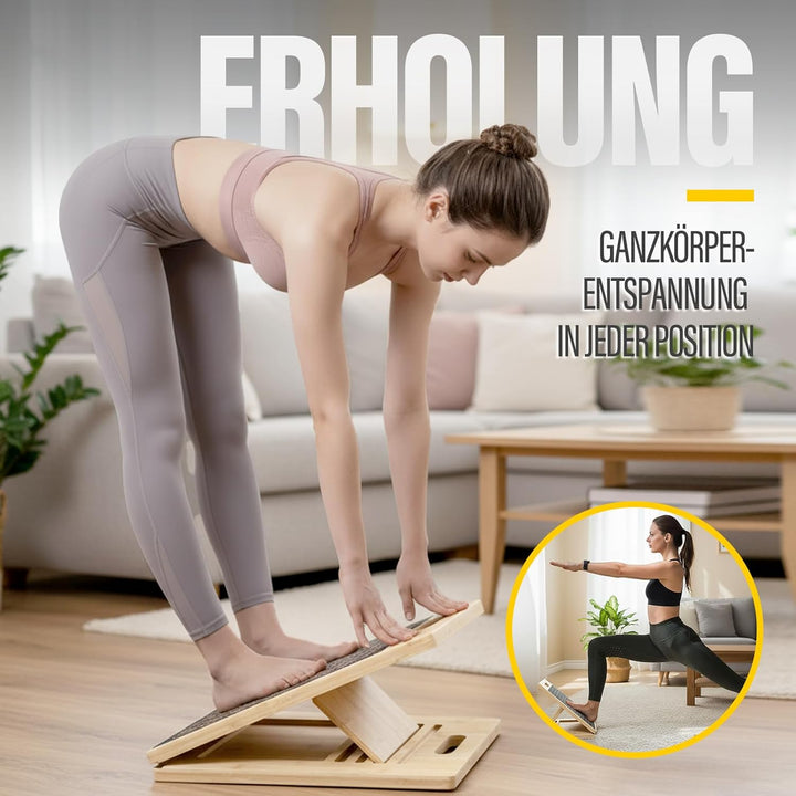 New Upgraded Schrägbrett für Waden & Plantarfasziitis | XL 43 × 29,5 cm Wadendehner mit Anti-Rutsch