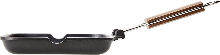 Harbenware Home Delizia Grillpfanne Antihaft mit biegsamen Griff, Aluminium, Schwarz, 20x20 cm