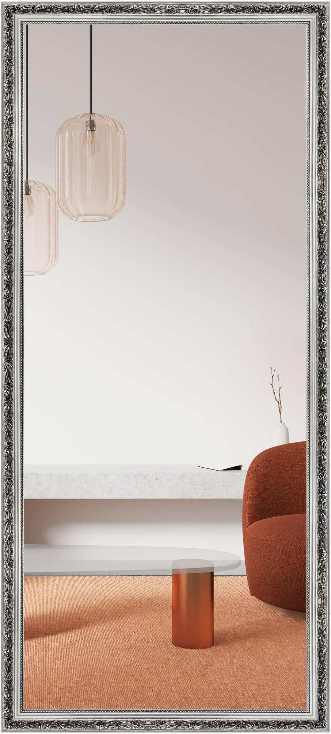nielsen HOME Wandspiegel Francesca, Silber, Holz, ca. 70x170 cm Silber 70 x 170 cm, Silber 70 x 170