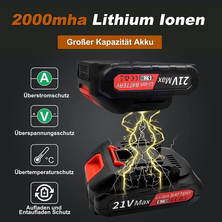 Mini Kettensäge, 6 Zoll Mini Kettensäge Mit Akku 21V Elektro Kettensäge, handkettensäge mit akku (mi