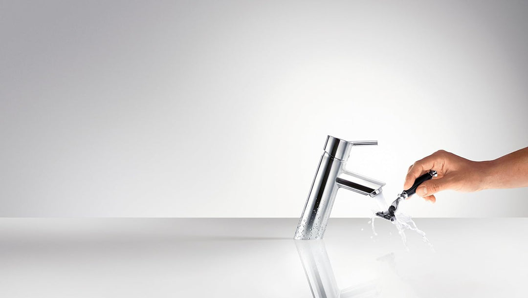 hansgrohe Wasserhahn Talis S (Armatur mit Auslauf Höhe 70mm und Zugstangen-Ablaufgarnitur) Chrom