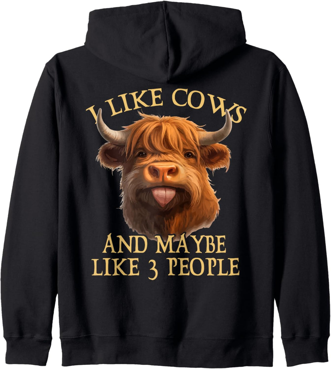Ich mag Kühe und vielleicht wie 3 Leute lustige Highland Cow Kapuzenjacke