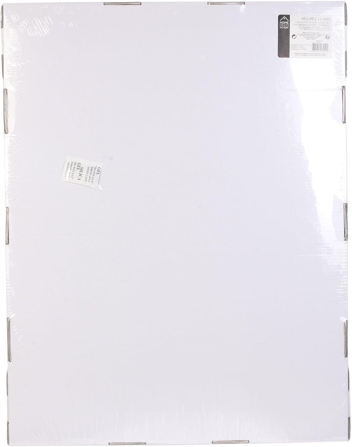 Home Deco Factory Bilderrahmen für 12 Bilder, 44cm x 3cm x 58cm, Beige/Weiss