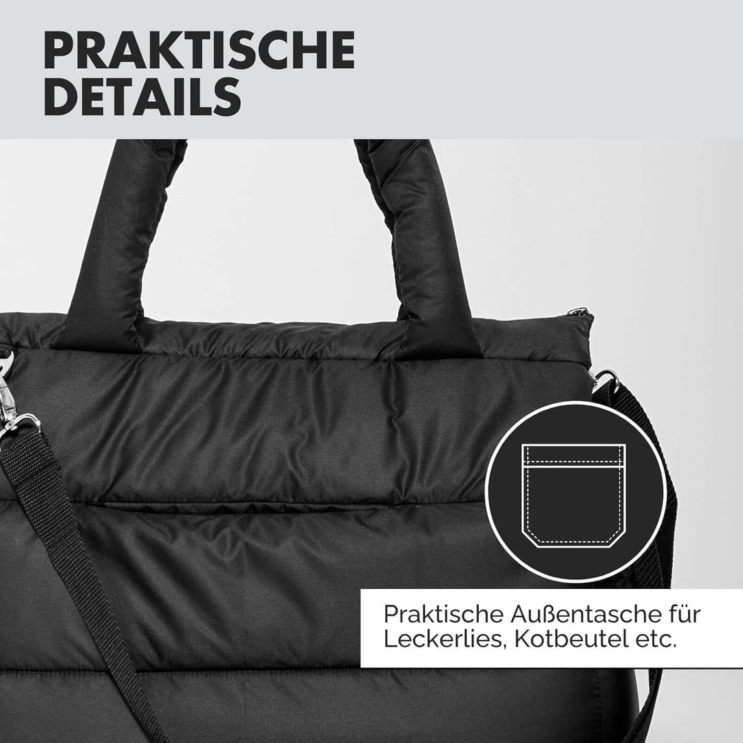 Hundetragetasche SARA | stilvolle Hundetragetasche für kleine Hunde | Wind- & wasserabweisend | Tedd