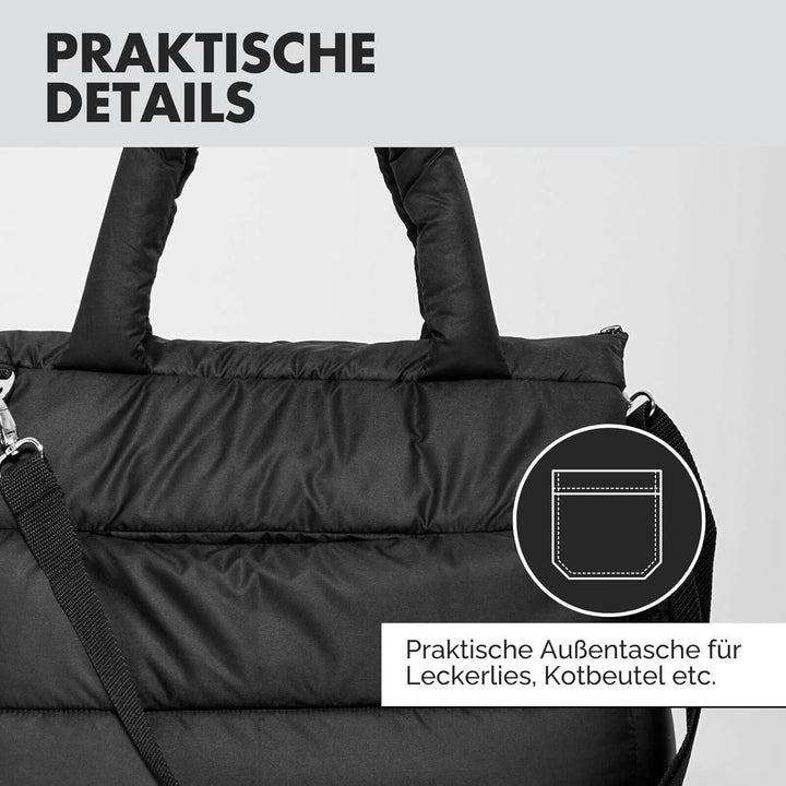 Hundetragetasche SARA | stilvolle Hundetragetasche für kleine Hunde | Wind- & wasserabweisend | Tedd
