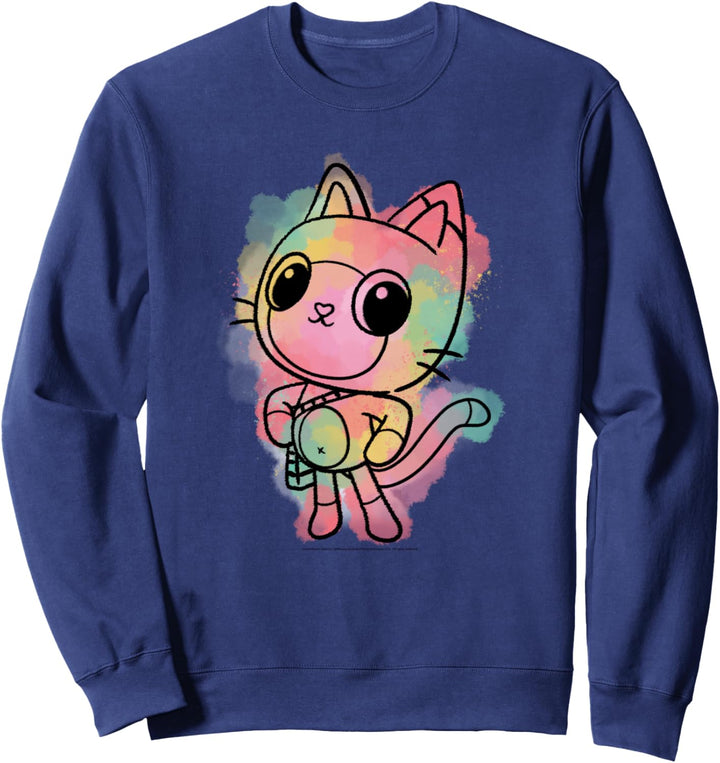 Gabby's Dollhouse Big Pandy Paws Watercolor Sketch Sweatshirt