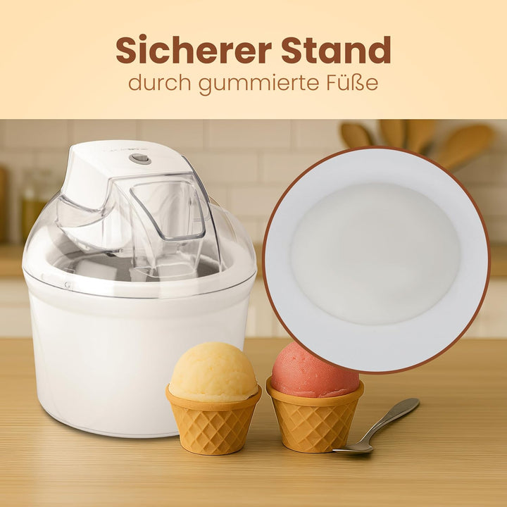 Clatronic Eismaschine/Softeismaschine/Speiseeismaschine ICM 3764 für Eiscreme/Sorbet/Frozen Yoghurt/