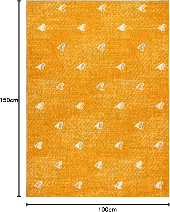 Teppich für Kinder Hearts Jeans, Vintage Herzen - orange 100x150 cm 100x150 cm Hearts Orange, 100x15