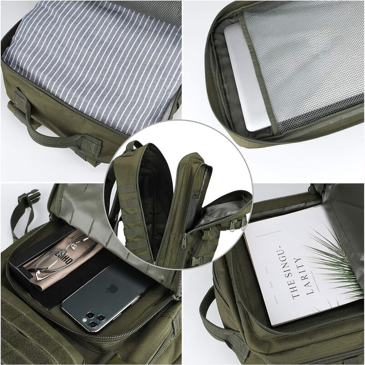 ProCase 40L Militär Taktische Rucksack, Grosse Kapazität 3 Tage Armee Assault Pack Bag Go Bag Rucksa