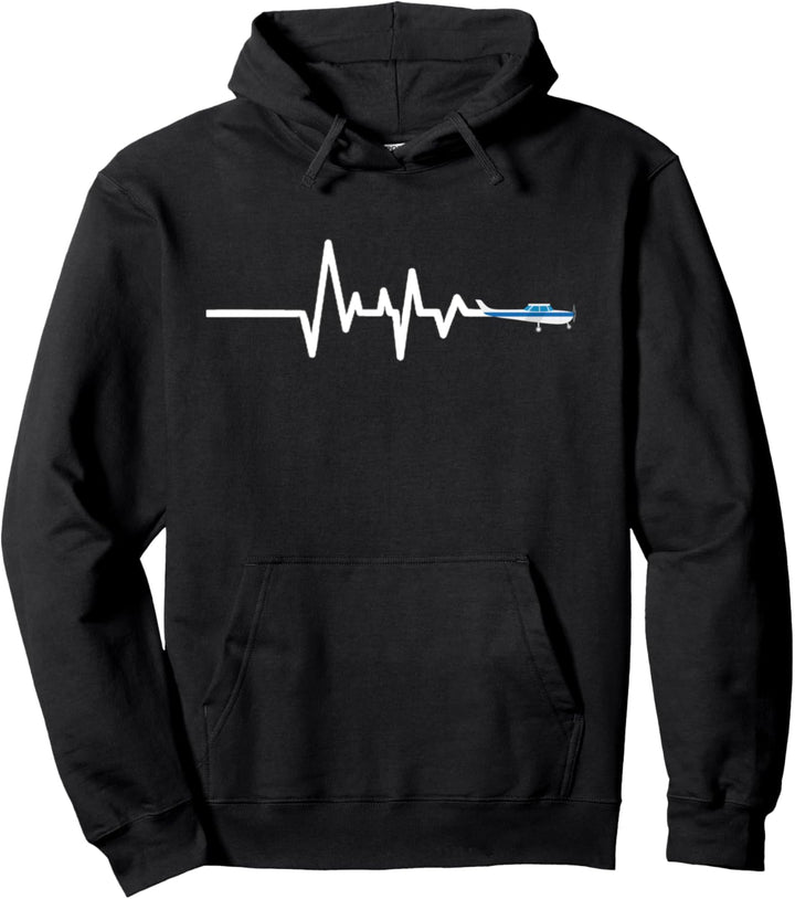 Flugzeug Herzschlag Pilot Fliegen Flugzeug Luftfahrt Geschenk T-Shirt Pullover Hoodie